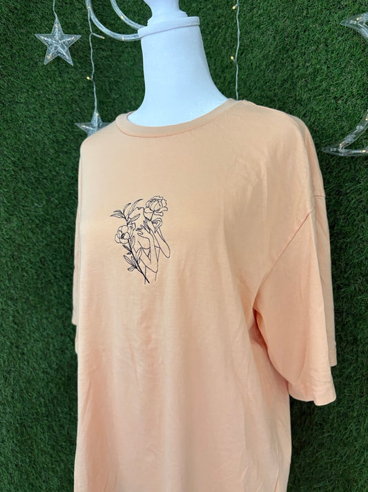 Floral Woman Cream T-Shirt M