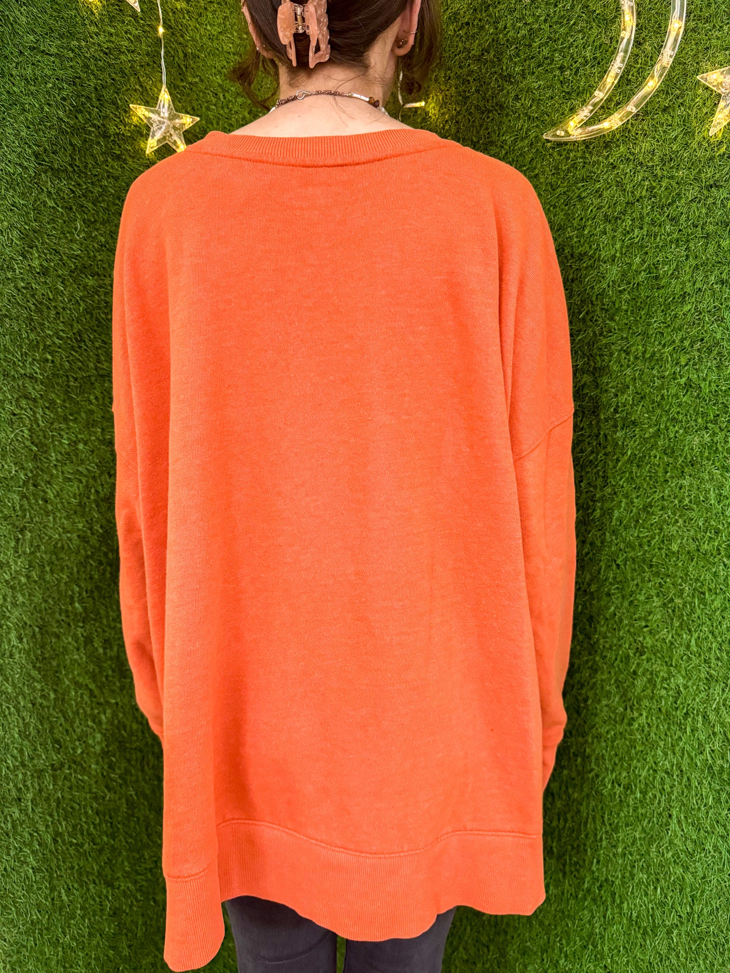 Eat the Rich Orange Crewneck 3XL