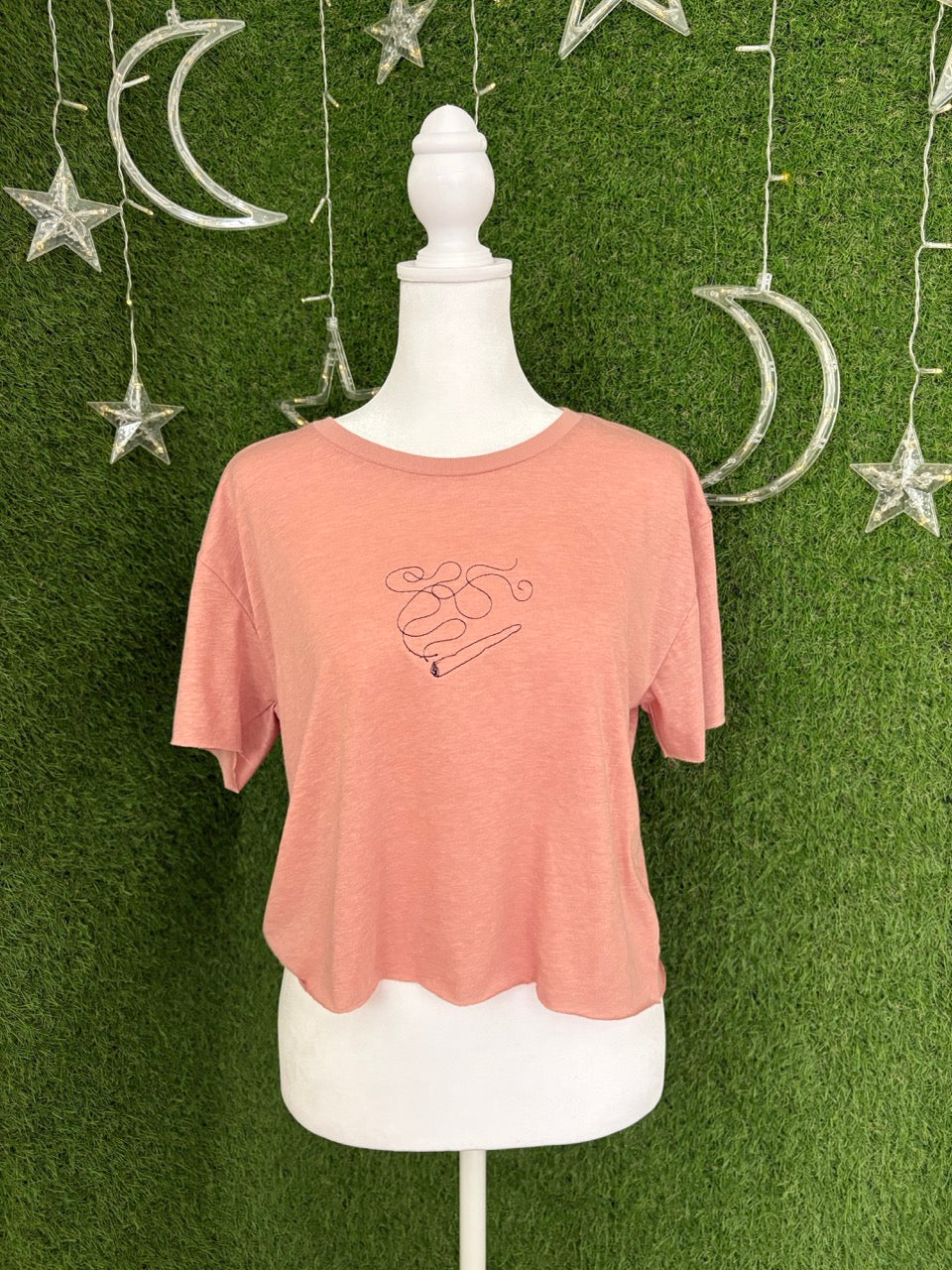 Joint Pink Cropped Tee L