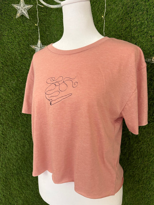 Joint Pink Cropped Tee L