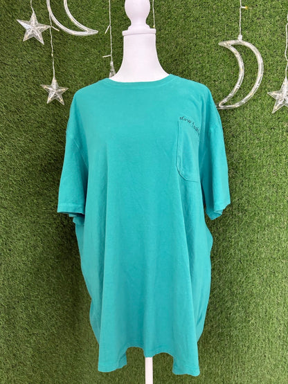 Slow Fashion Teal Pocket Tee 3XL