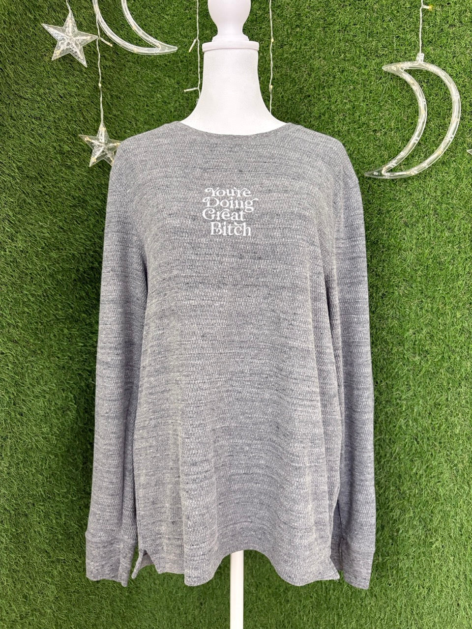 You're Doing Great Grey Long Sleeve M