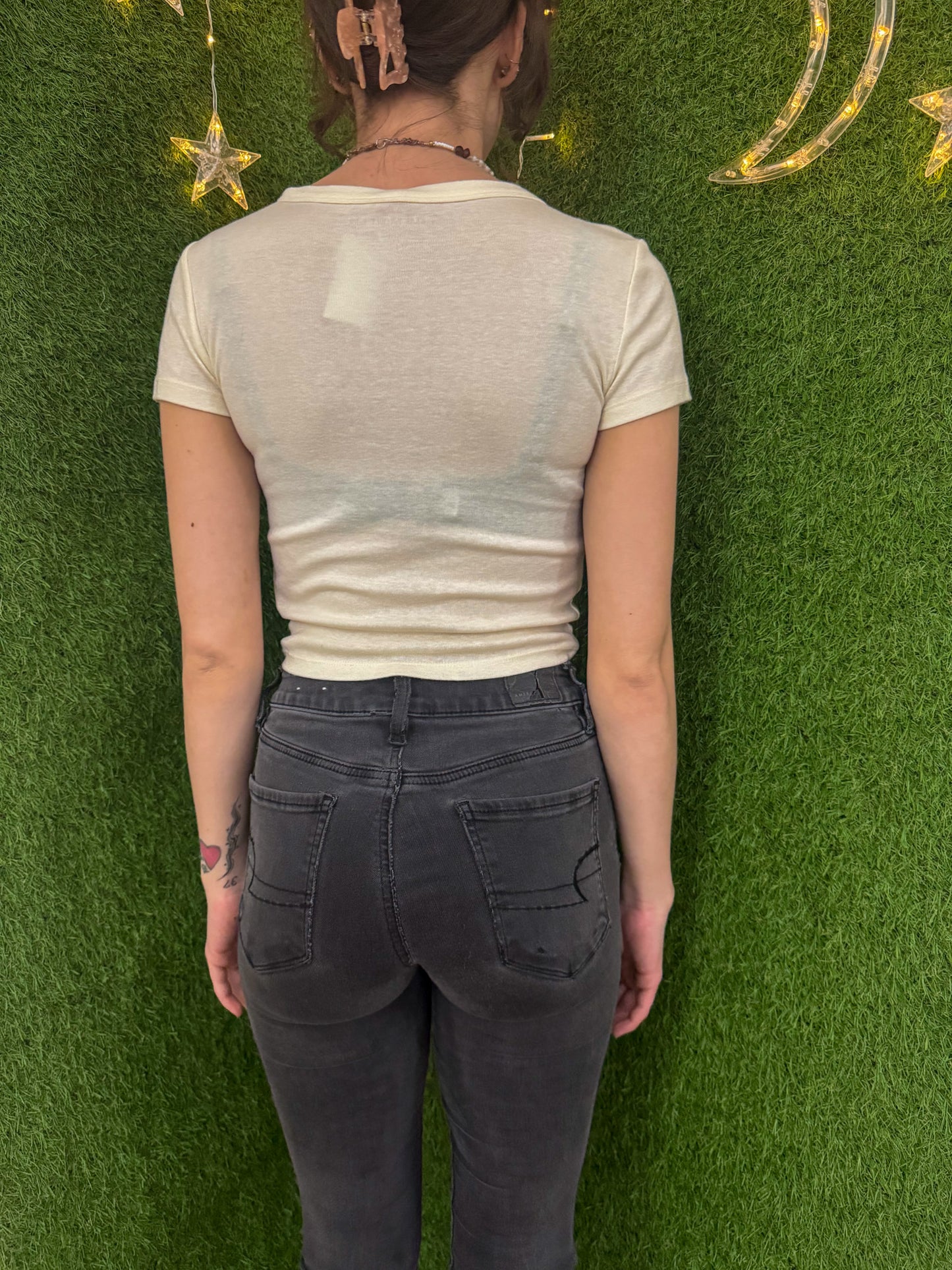 Sustainable Flower Baby Tee XS