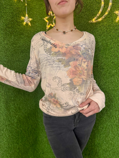 Sustainable Fitted V-Neck Long Sleeve XL