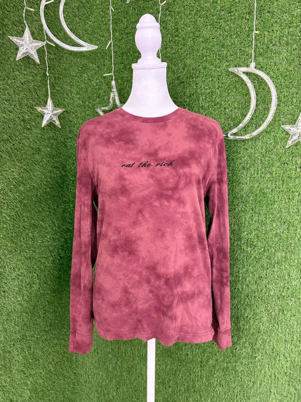 Eat the Rich Red Long Sleeve XS