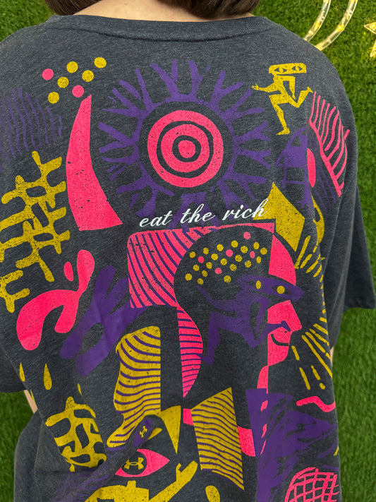 Eat the Rich Grey Tee 2XL