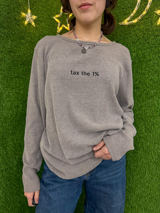 Tax the 1% Ribbed Long Sleeve 3XL