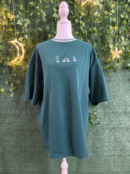 Worm Green Collared Tee M