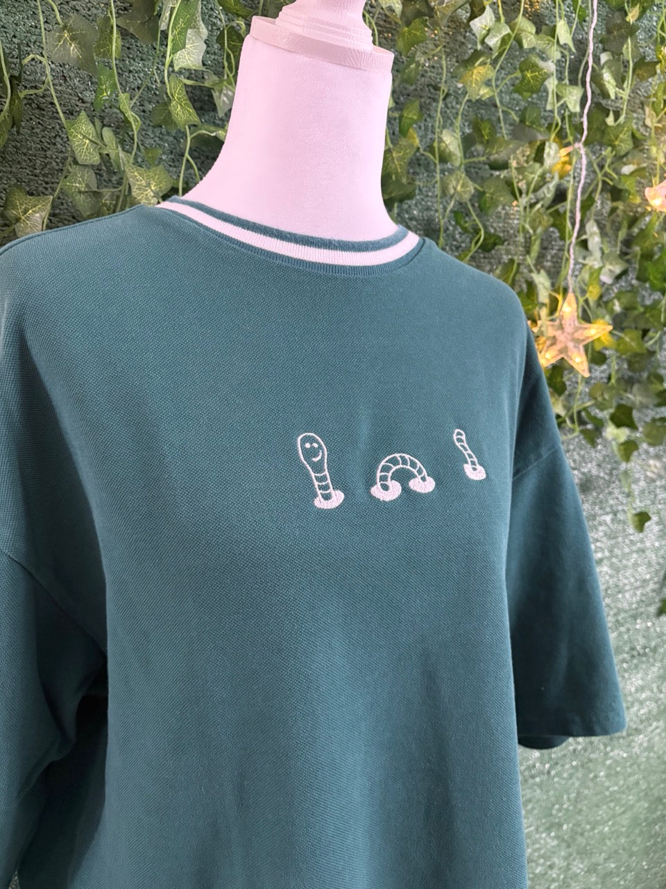 Worm Green Collared Tee M