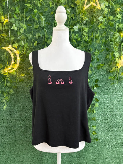Worm Ribbed Cropped Tank 3XL