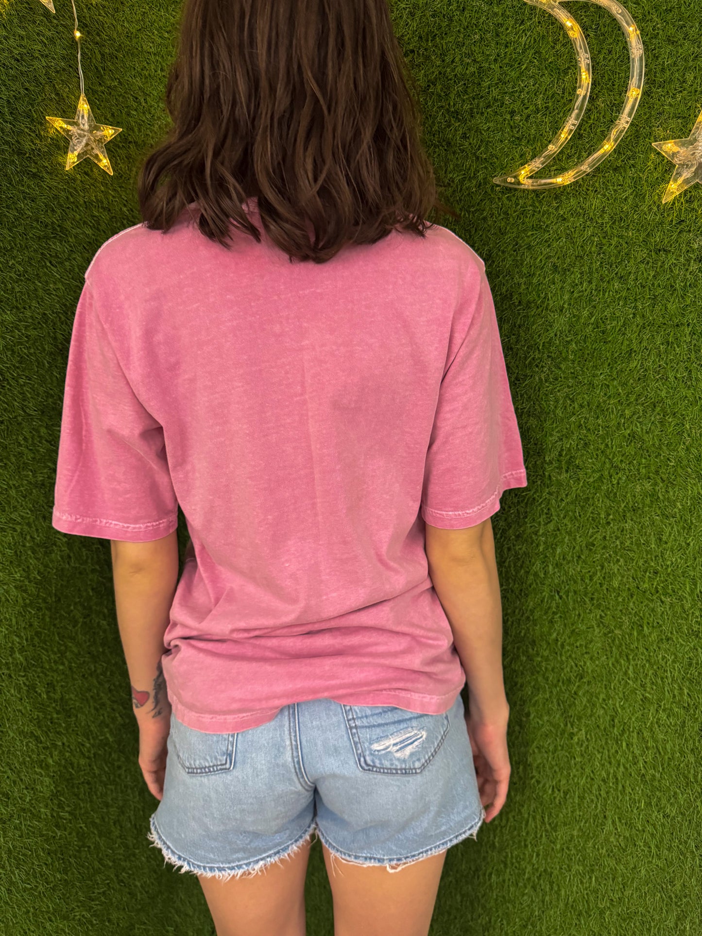 Flowers & Mushrooms Pink T-Shirt XS