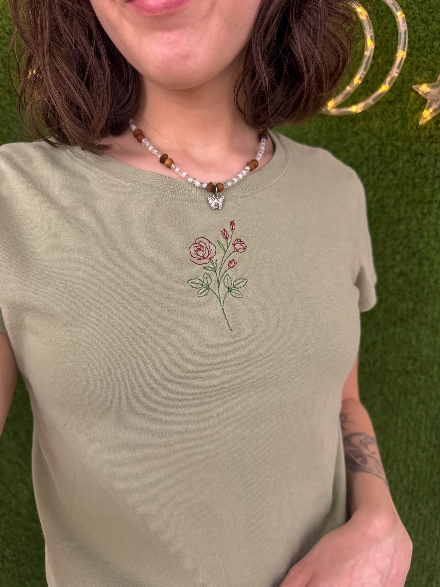Green Rose T-Shirt S