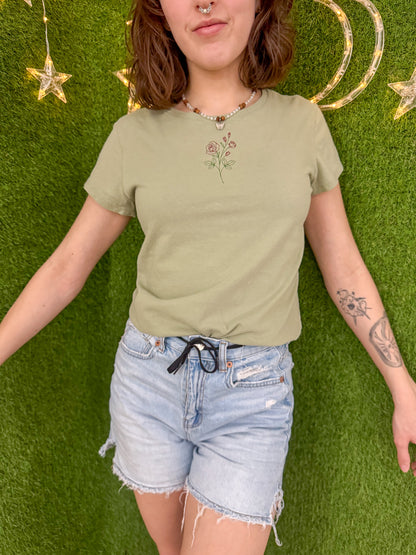 Green Rose T-Shirt S