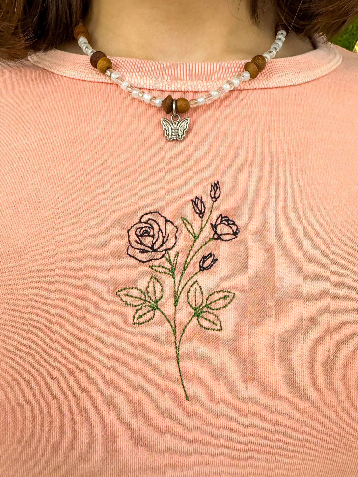 Pink Rose T-Shirt M