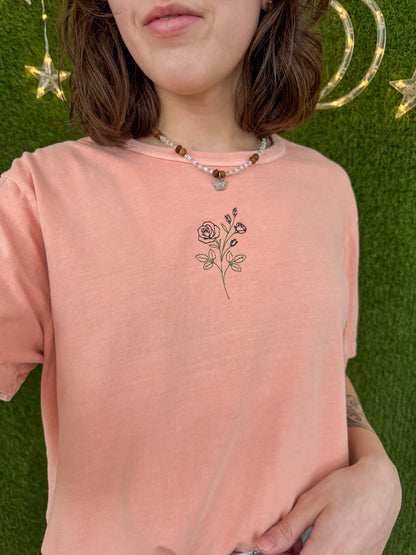 Pink Rose T-Shirt M