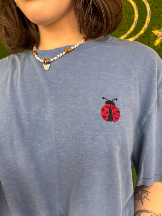 Blue Ladybug T-Shirt L