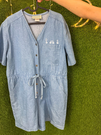 Worm Denim Romper 2XL