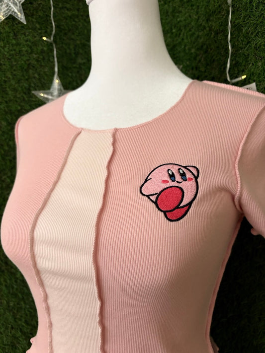 Kirby Pink Baby Tee XS