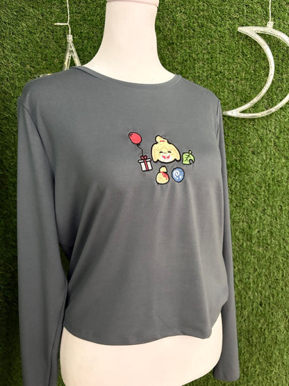 Animal Crossing Blue Stretchy Long Sleeve XL