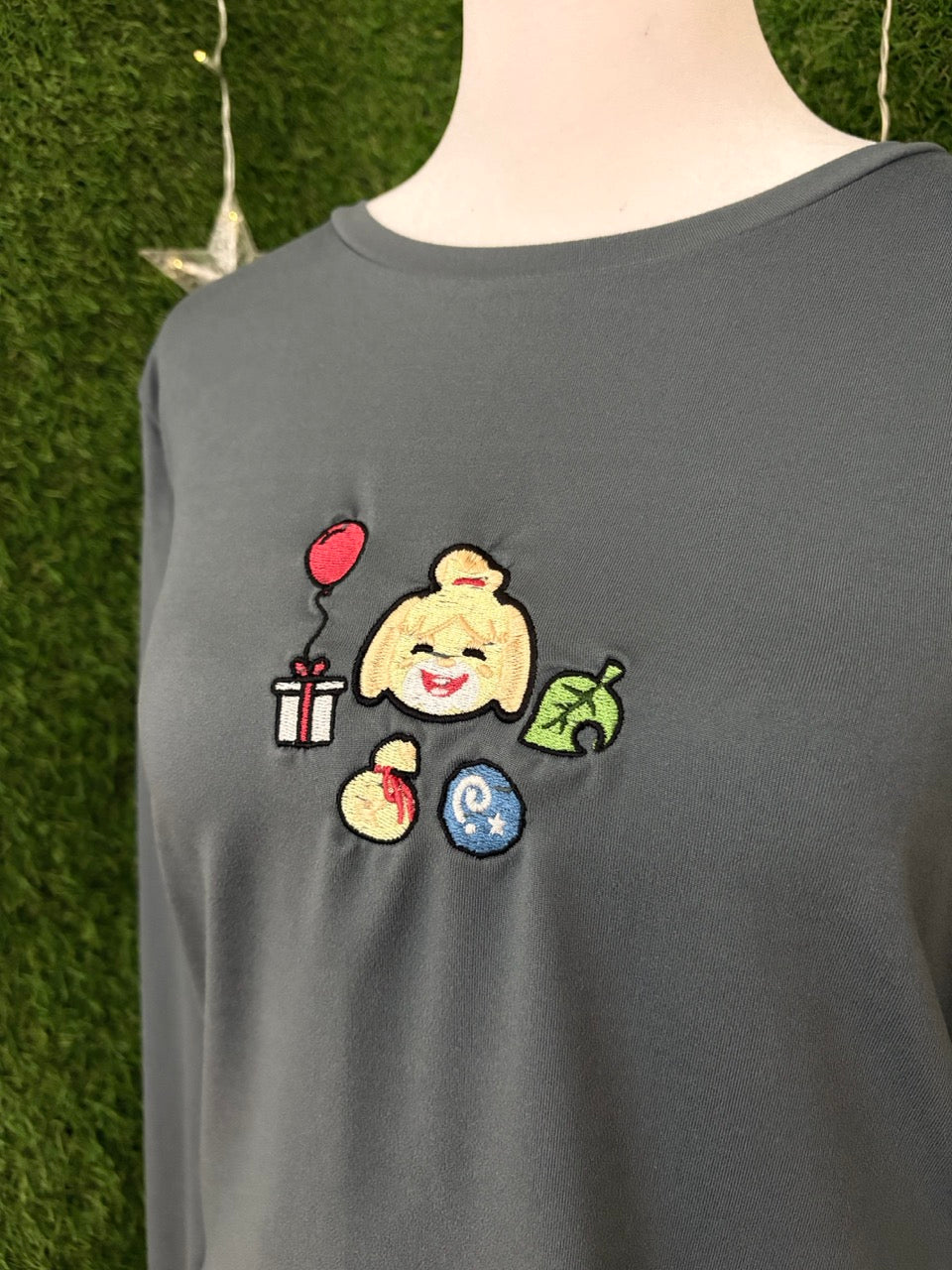 Animal Crossing Blue Stretchy Long Sleeve XL