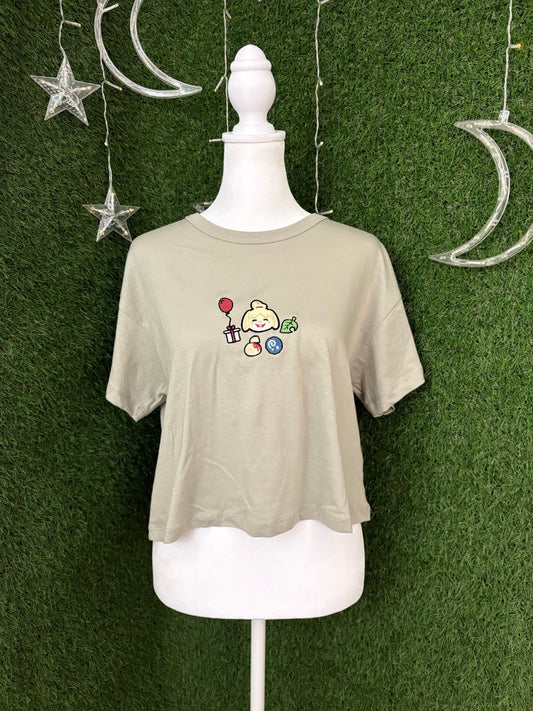 Animal Crossing Khaki Crop Top M