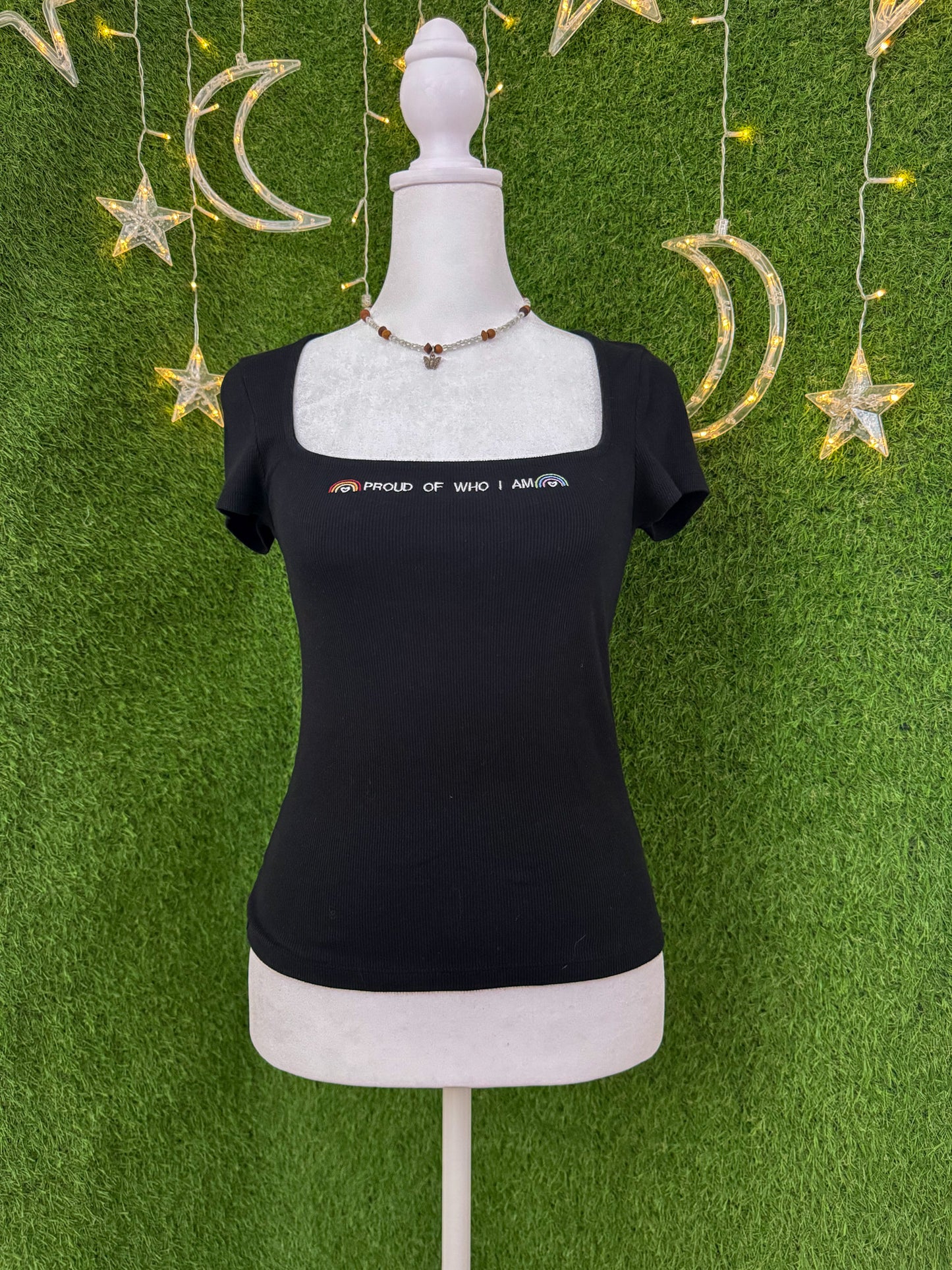 Proud of Who I Am Navy Black Tee XS
