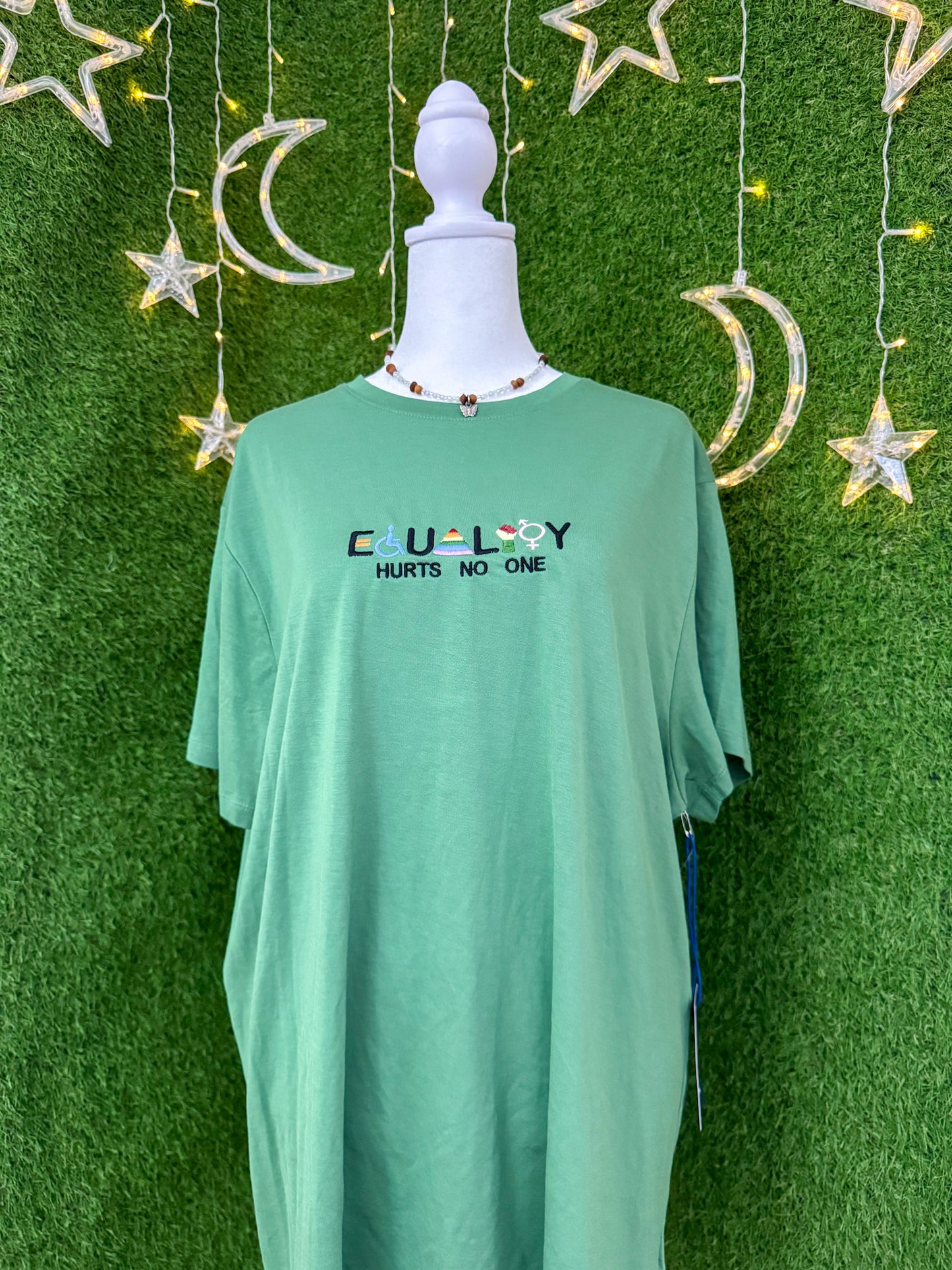 Equality Hurts No One Green T-Shirt XL