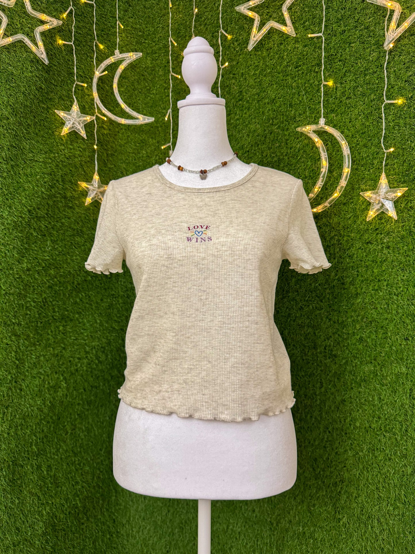 Love Wins Sand Baby Tee M