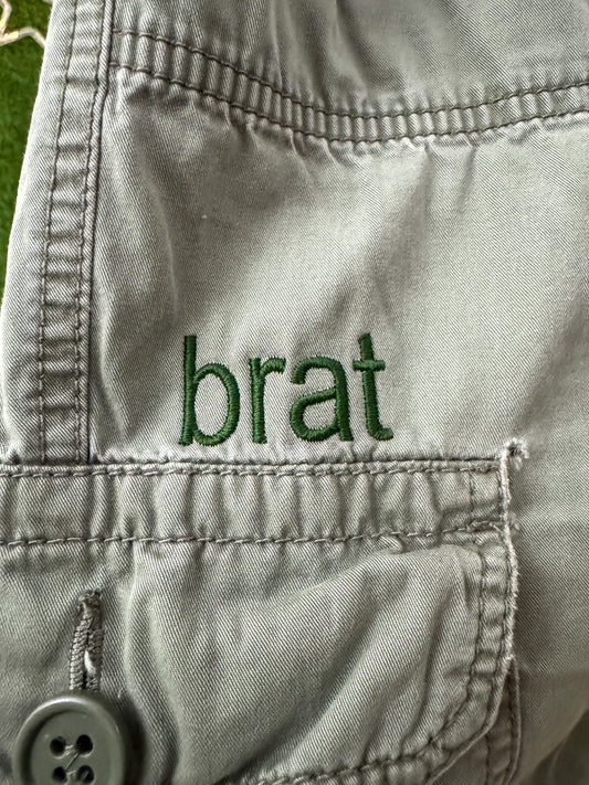 Brat Green Cargo Capri Pants XL