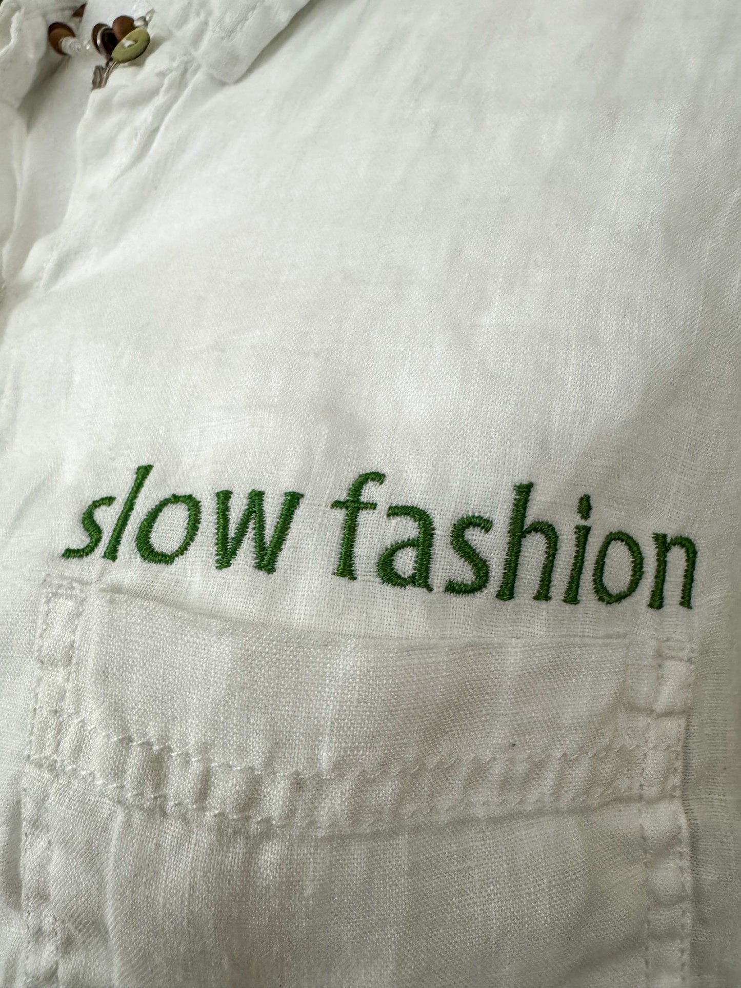 Slow Fashion Button Up Tank L
