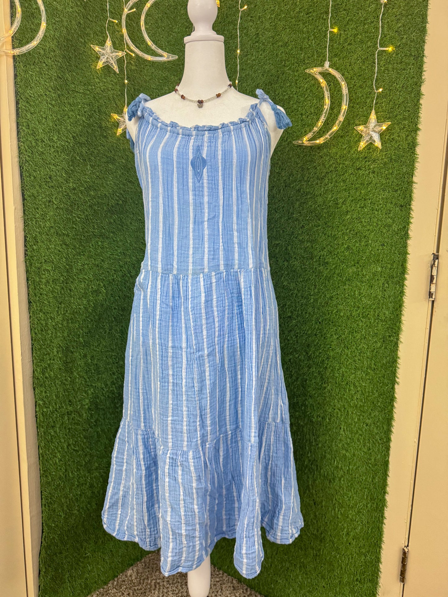 Blue Vulva Striped Dress L