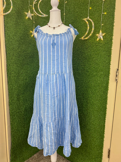 Blue Vulva Striped Dress L
