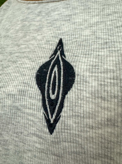 Vulva Ribbed Cropped Long Sleeve 2XL