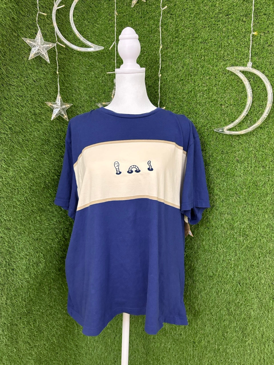 Wormy Navy T-Shirt XL