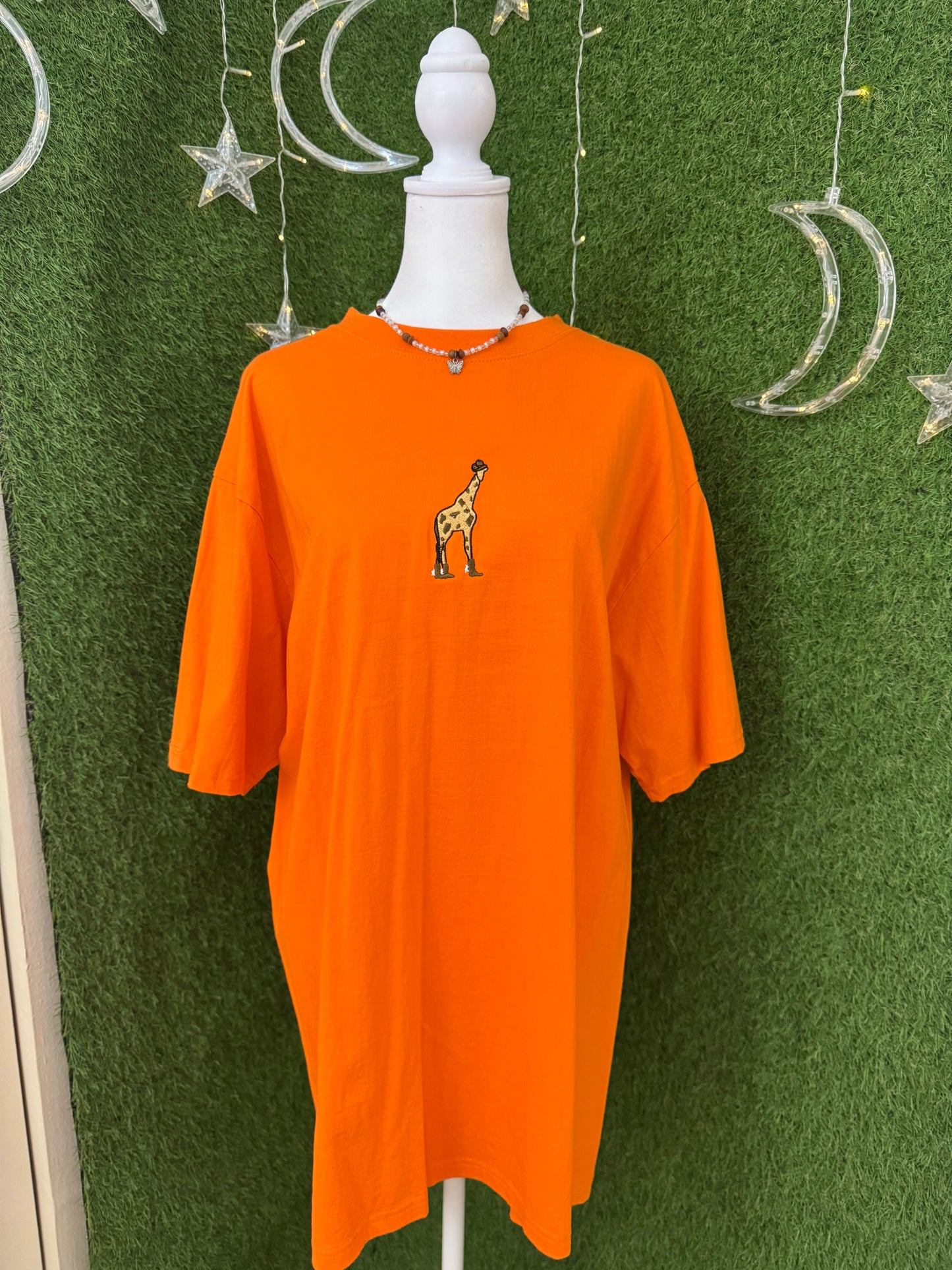 Cowboy Giraffe Orange T-Shirt