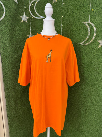 Cowboy Giraffe Orange T-Shirt