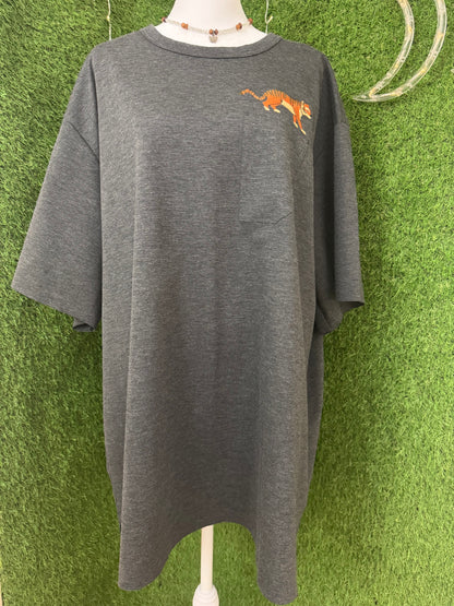 Tiger Grey Pocket Tee 3XL