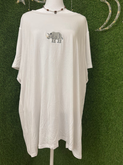 Rhino White T-Shirt 4XL