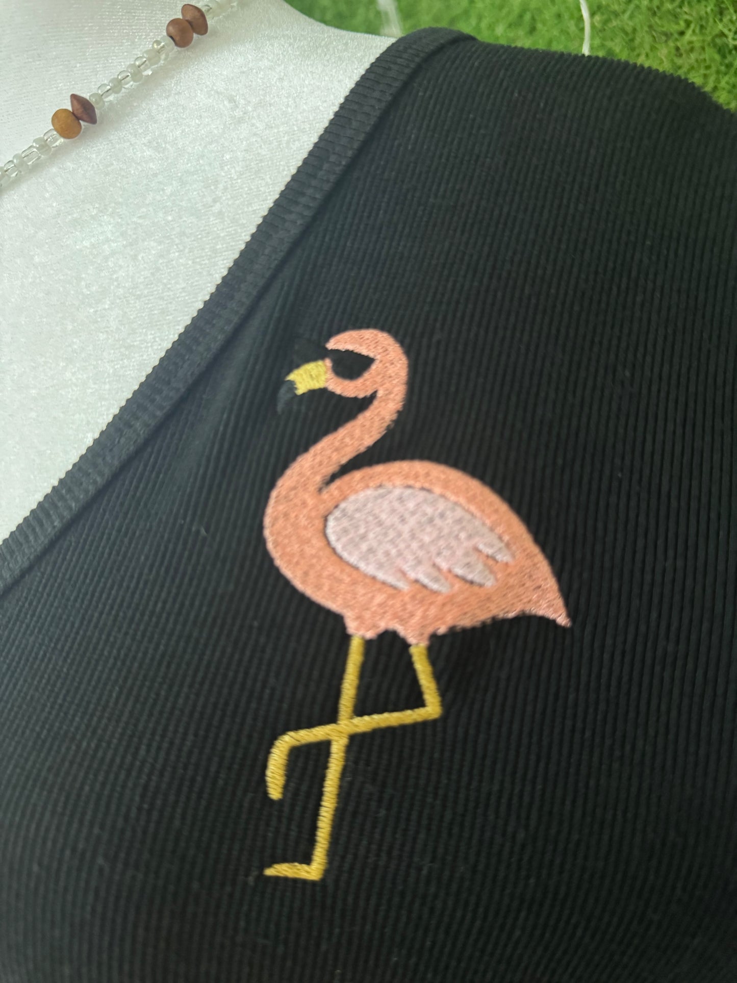 Flamingo Black V-Neck 3XL