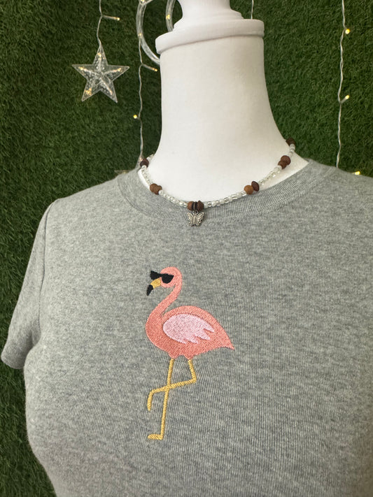 Flamingo Grey Babytee S