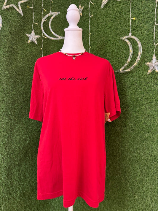 Eat The Rich Red T-Shirt M