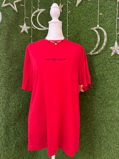 Eat The Rich Red T-Shirt M