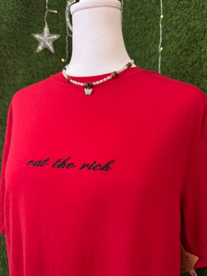 Eat The Rich Red T-Shirt M