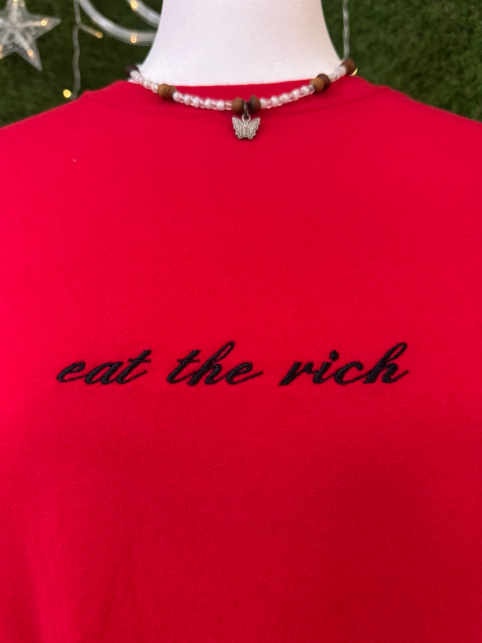 Eat The Rich Red T-Shirt M