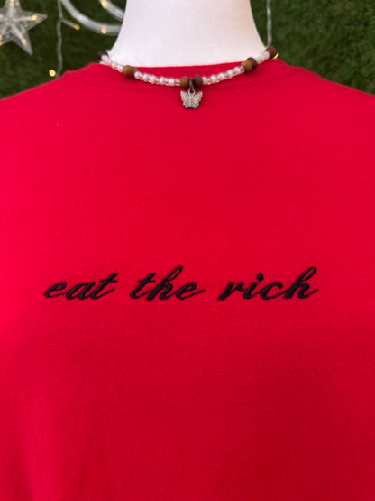 Eat The Rich Red T-Shirt M