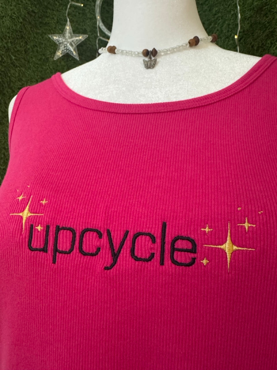 Upcycle Pink Tank Top 2XL
