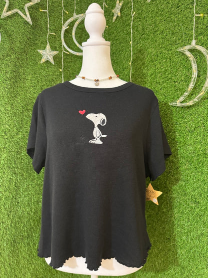 Snoopy Black Thermal Baby Tee 2XL