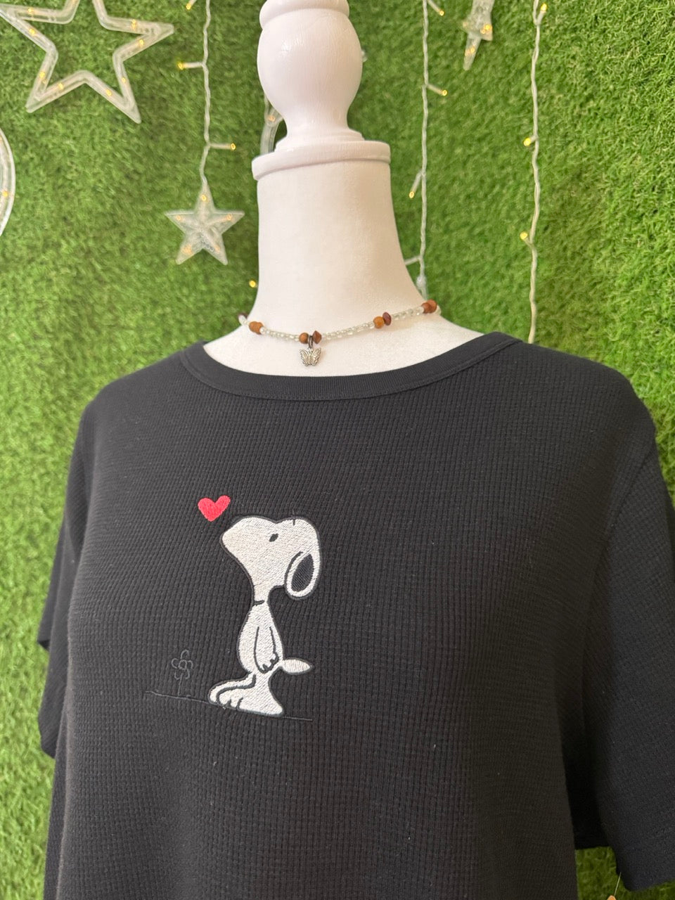 Snoopy Black Thermal Baby Tee 2XL