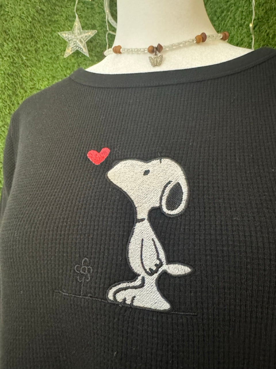 Snoopy Black Thermal Baby Tee 2XL