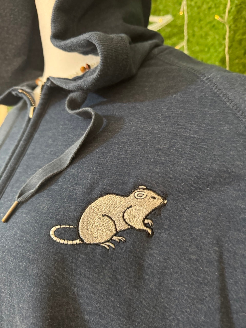 Lil' Rat Blue Zip Up Hoodie 2XL